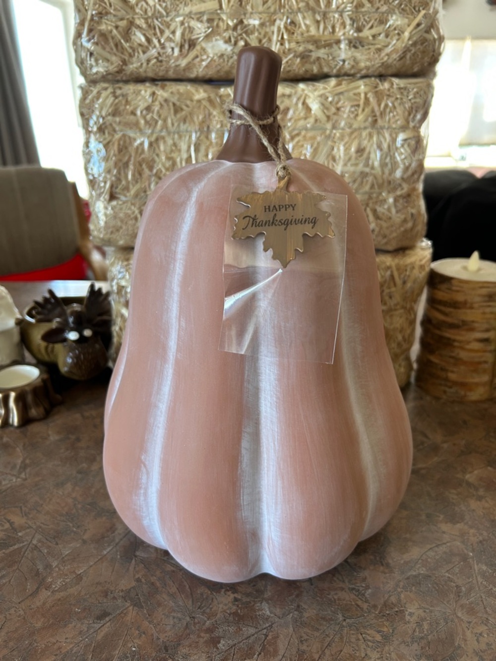 Terra Cotta Large 13” Pumpkin